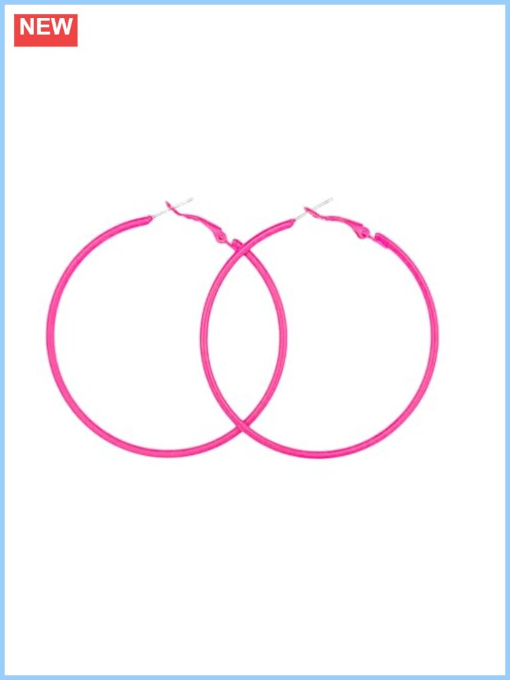 Large Stainless Steel Hoop Earrings 60MM Retro Dangle